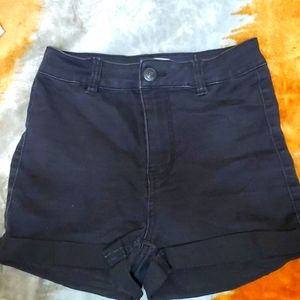 Black high waisted shorts
